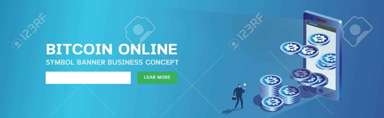 Bitcoin Online Currency Pa!   yment Banner Digital Money Market - 